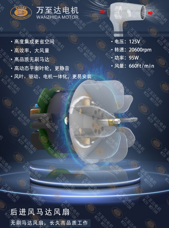 110000转超高速吹风机电机_电吹(chui)风电机定制-万至达电机