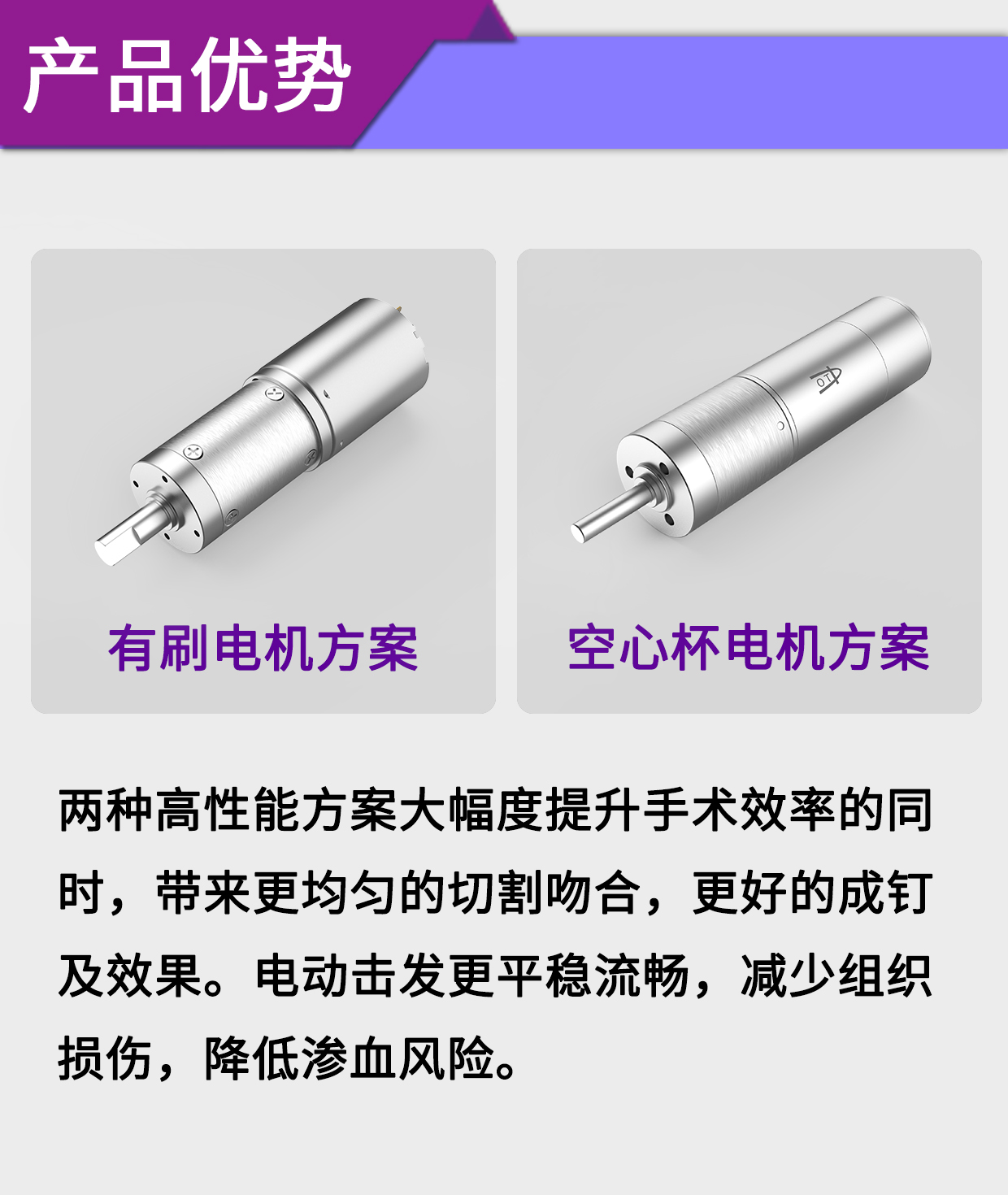 一次性电(dian)动切割吻合器电机解决方案_医疗外科吻合器驱动马达-万至达电机