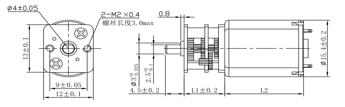 OT-13GA减(jian)速电机_小型减速机_直流减速电机_微型(xing)电机定制-万至达(da)电机