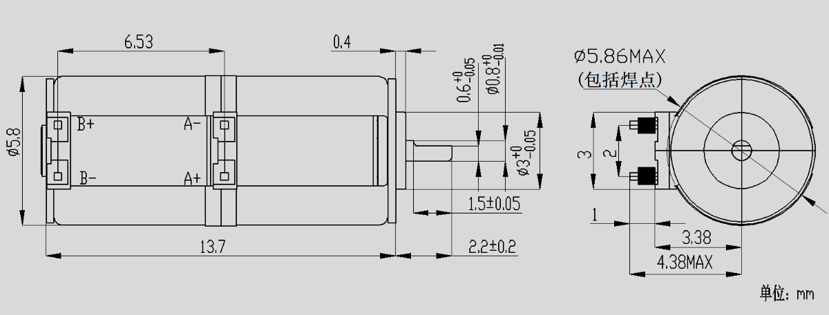 OT-SM5.8L-001步进电机_6mm微型步(bu)进电机_镜头马达(da)-万至达电机(ji)