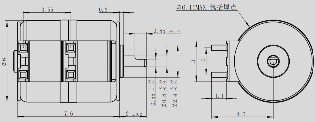 OT-SM6.0L-001步进电机_6mm摄像头升降电机-万(wan)至达电机