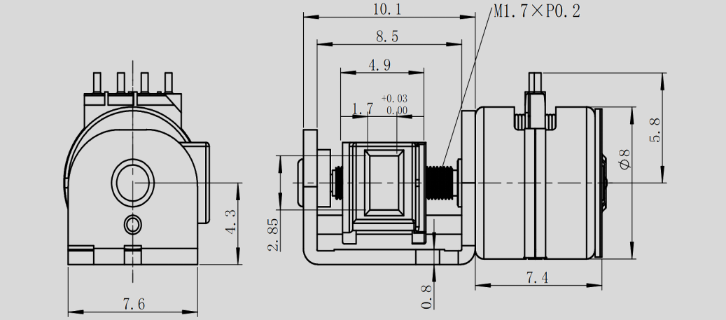 OT-SM8.0XL-001步进电机(ji)_激光投影仪电(dian)机(ji)-万至达电机